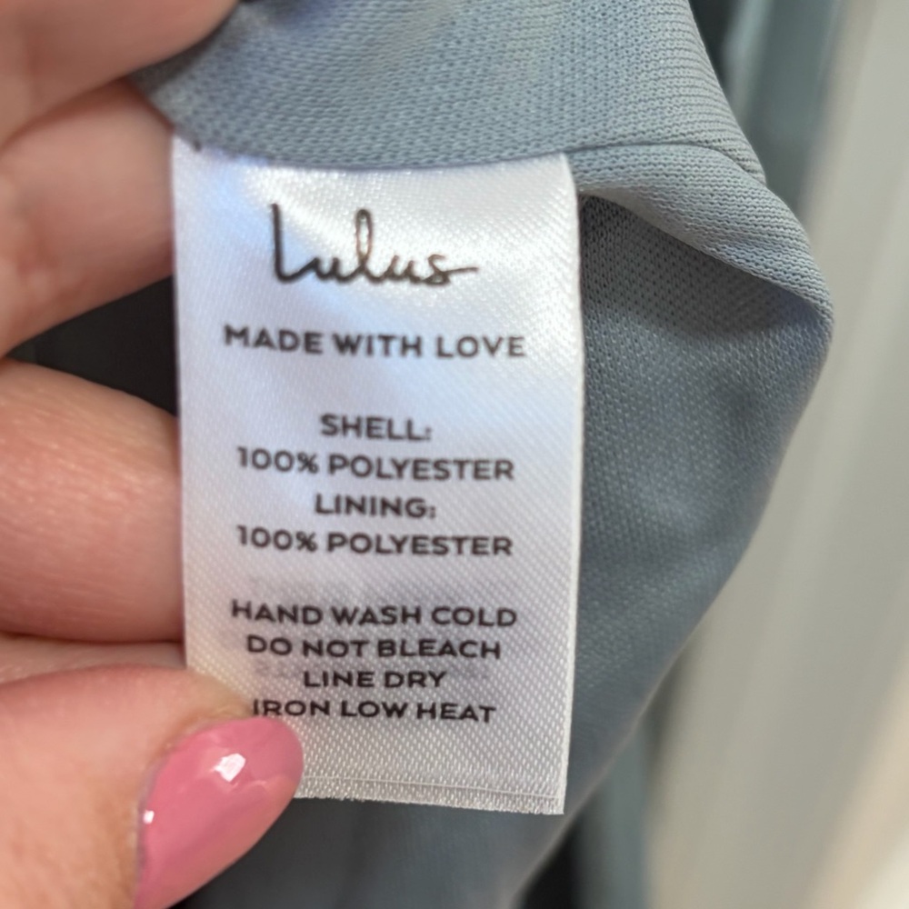 Lulus Signature Elegance NWT size XL Slate Blue Satin One-Shoulder Maxi Dress - Picture 12 of 14